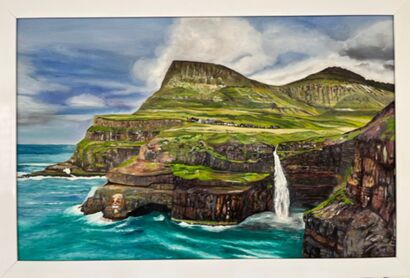 Rock and Sea - a Paint Artowrk by Alireza Fazlali Serkani
